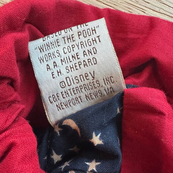 Classic Pooh & Piglet Needlepoint Christmas Stocking Snow Tree 17” Rare Disney - Picture 3 of 7